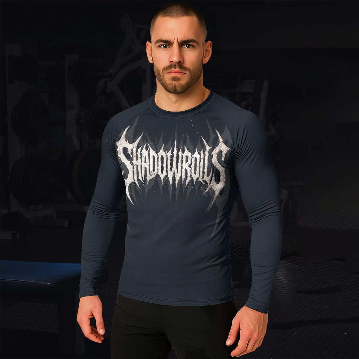 The All-Seeing Hand Men’s Long Sleeve Rash Guard - lifestyle view