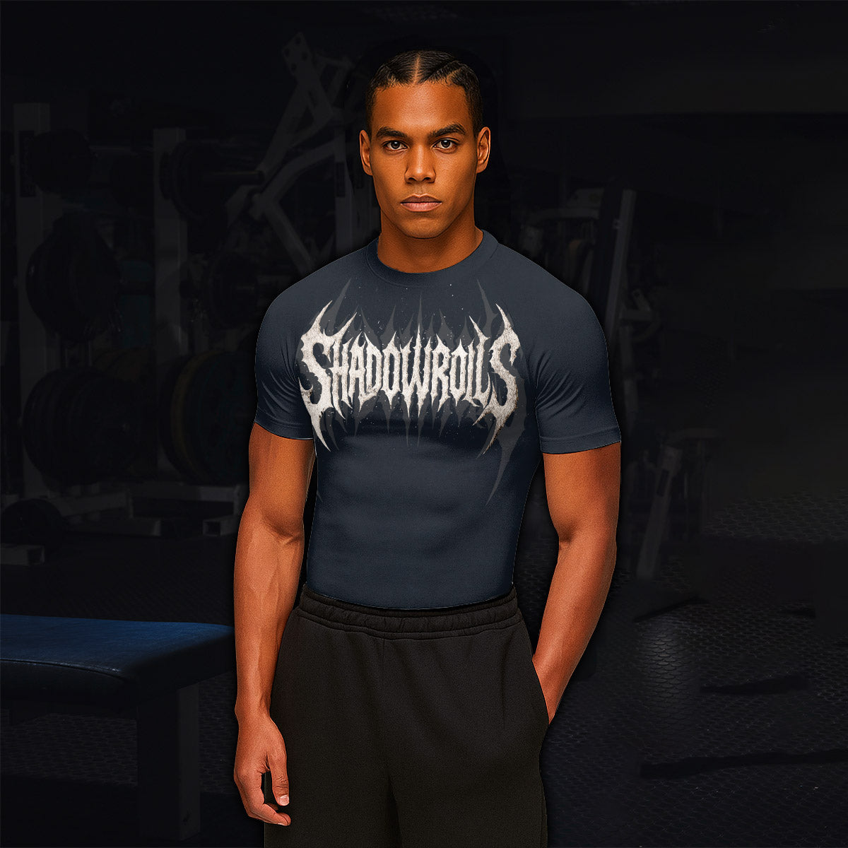 The All-Seeing Hand Men’s Short Sleeve Rash Guard - lifestyle view
