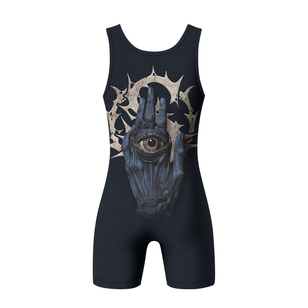 The All-Seeing Hand Wrestling Singlet - back view mockup