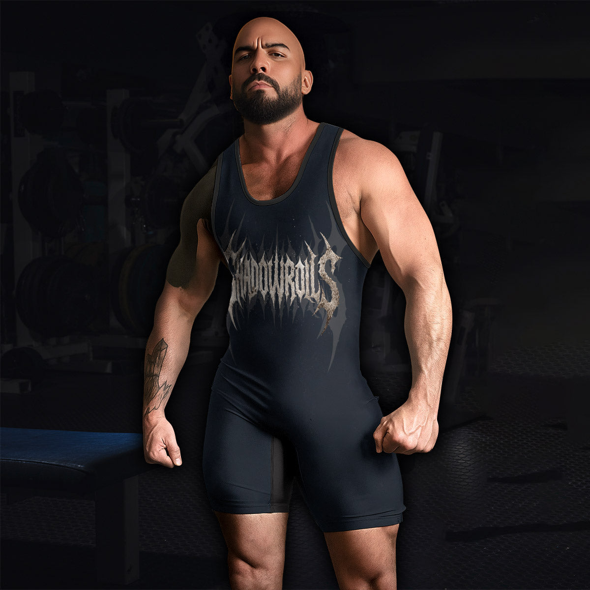 The All-Seeing Hand Wrestling Singlet - men's lifestyle view