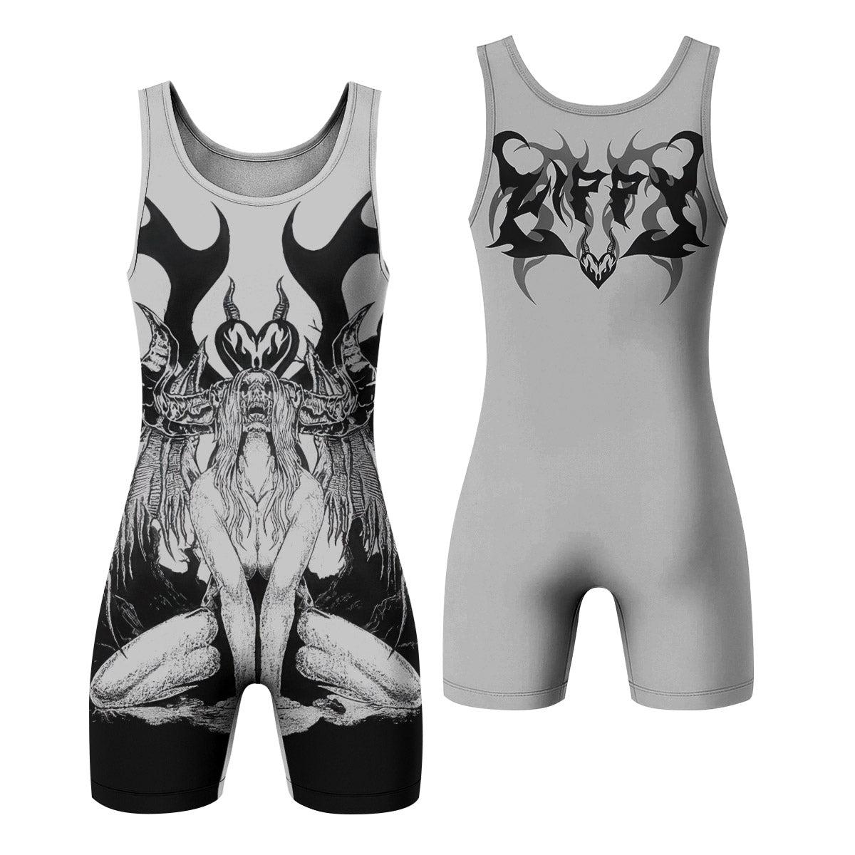 The Forsaken Beast Wrestling Singlet - front and back view