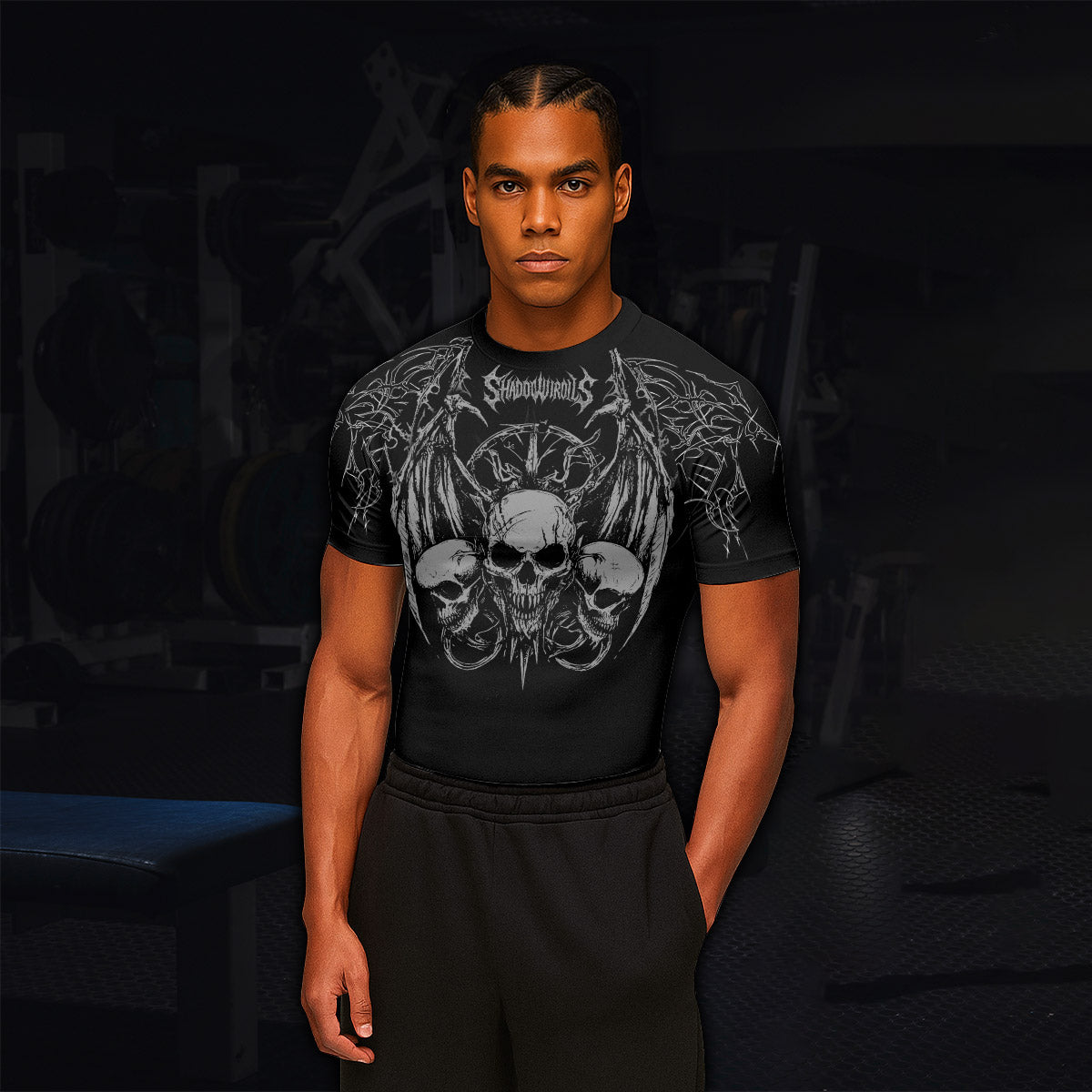 Throne of Thorns Men’s Short Sleeve Rash Guard - lifestyle view