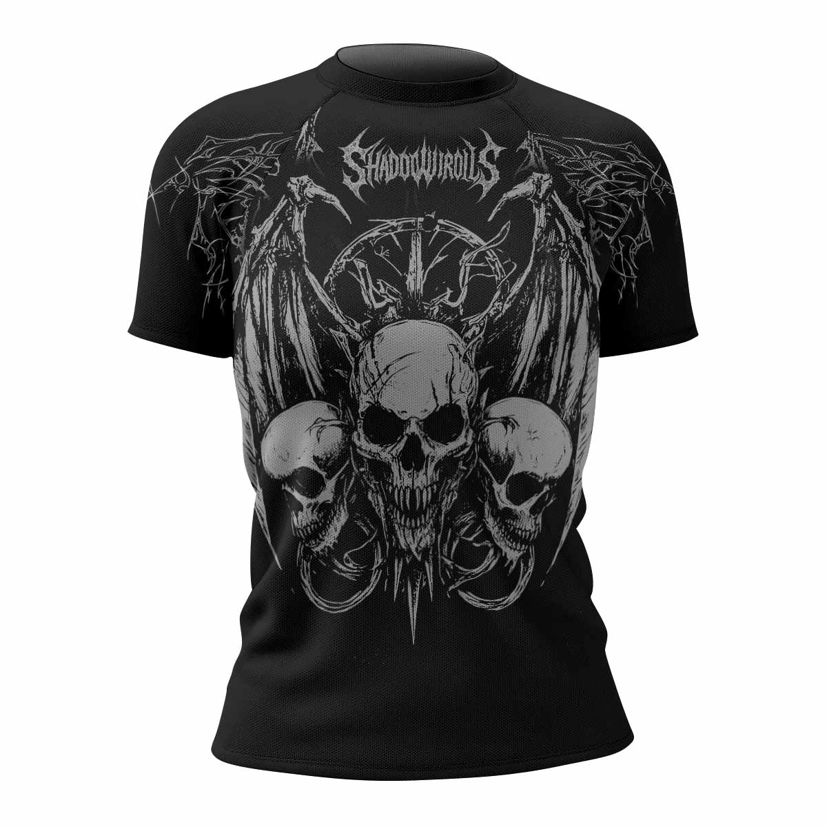 Throne of Thorns Women’s Short Sleeve Rash Guard - front view mockup