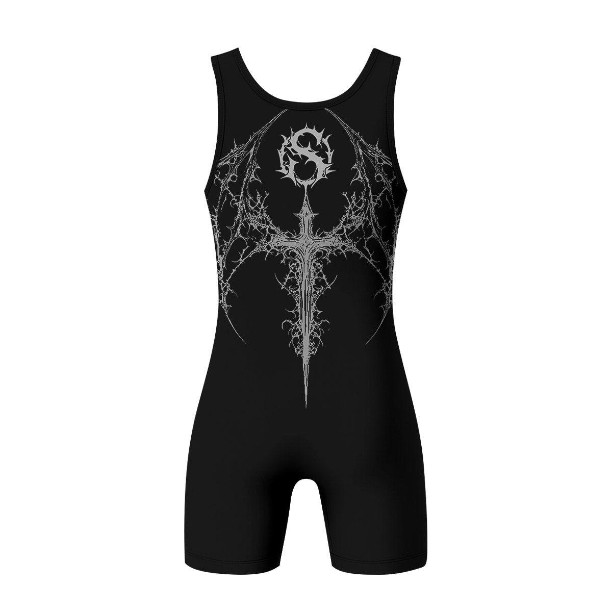 Throne of Thorns Wrestling Singlet - back view mockup