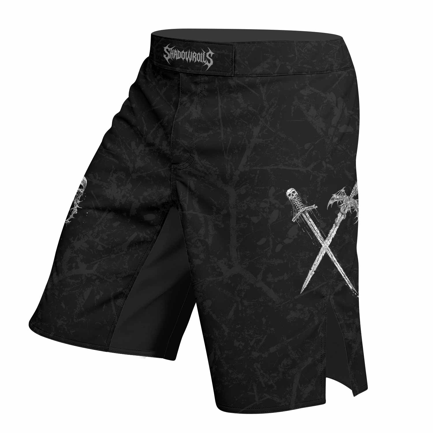 Throne Pierced Fight Shorts Left