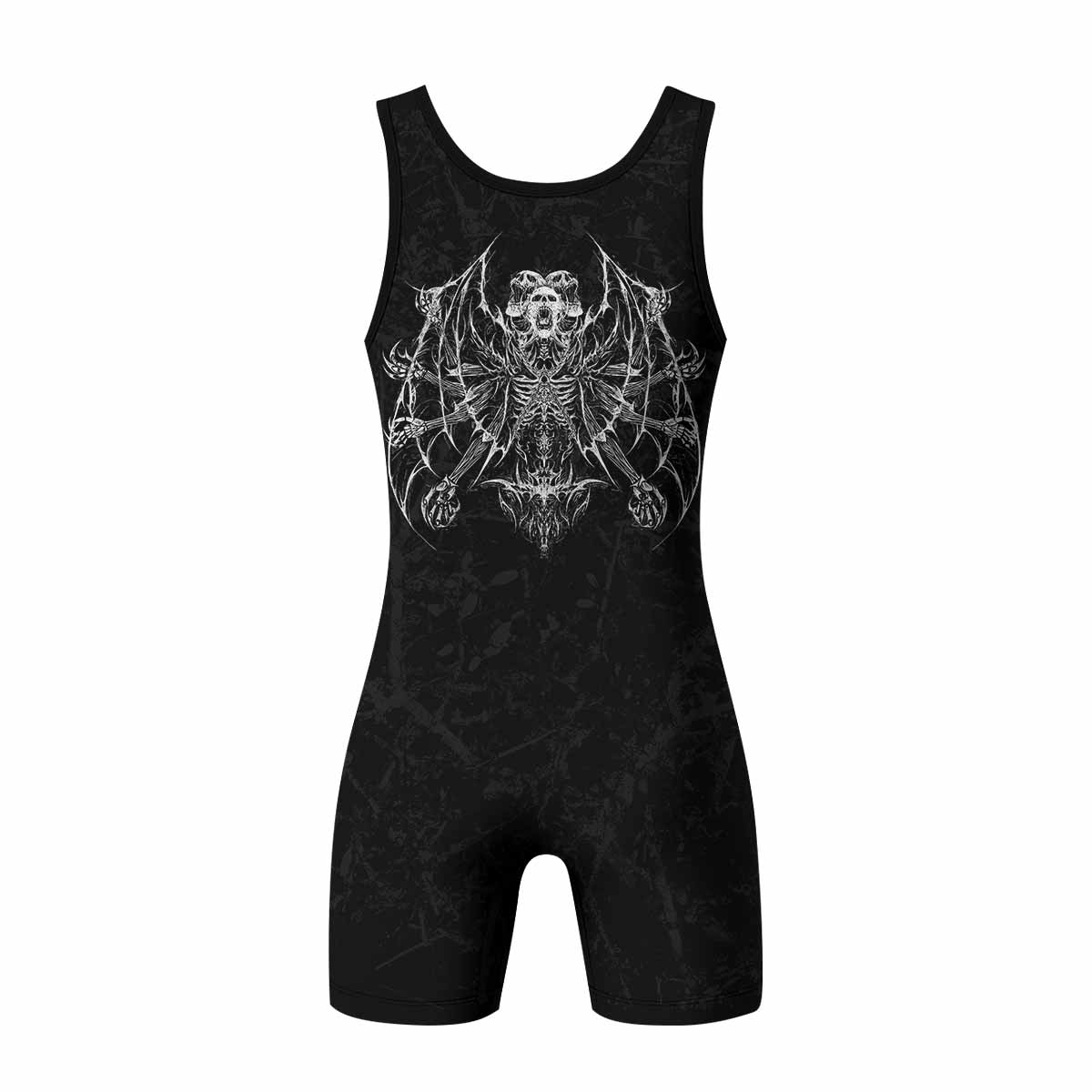 Throne Pierced Wrestling Singlet - back view mockup