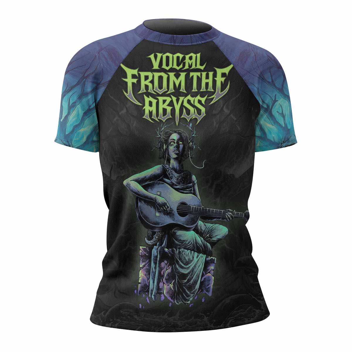 Vocal from the Abyss Women's Rash Guard Short Sleeve - front view mockup 