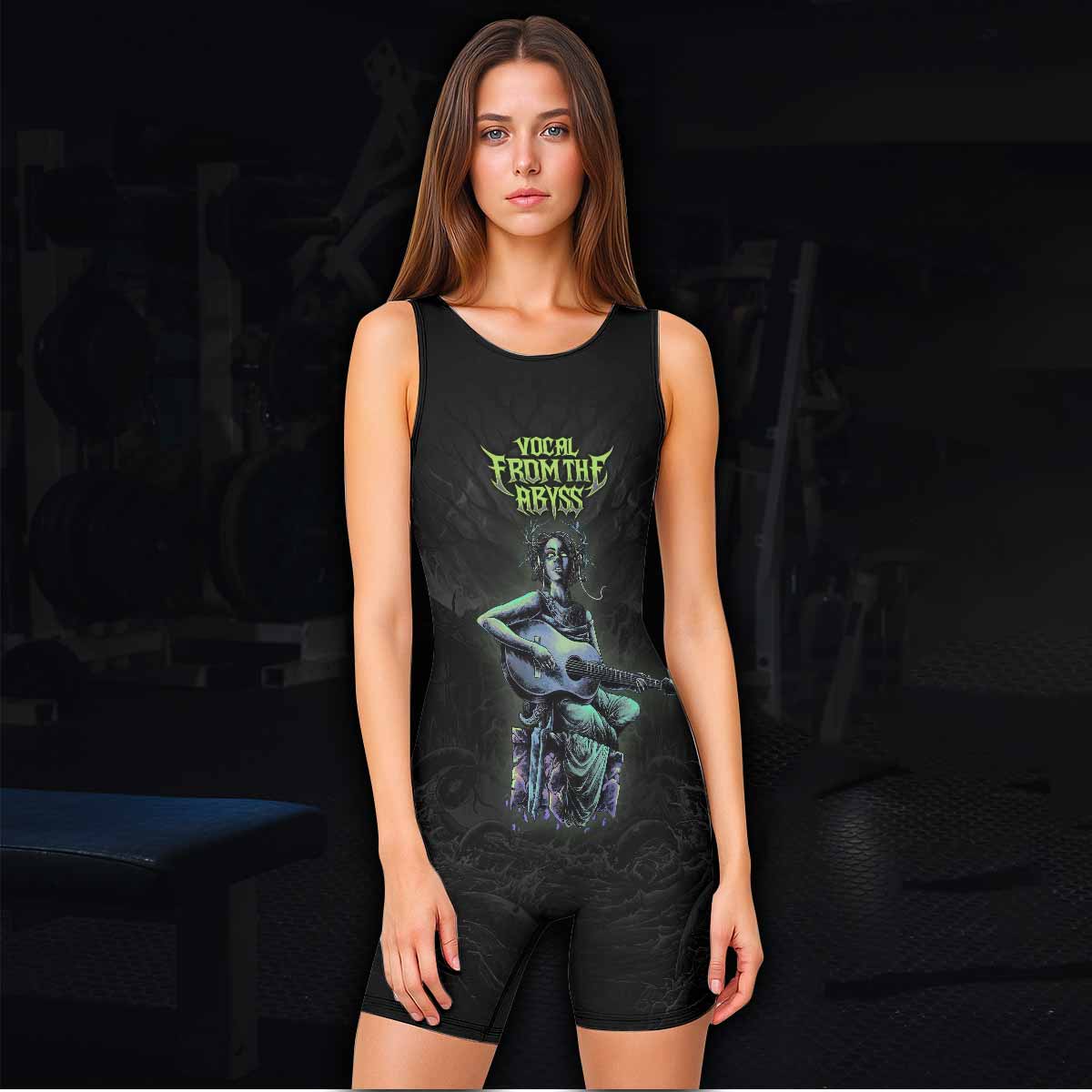 Vocal from the Abyss Wrestling Singlet - women's lifestyle view