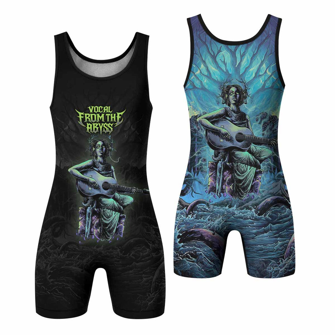 Vocal from the Abyss Wrestling Singlet - front and back view