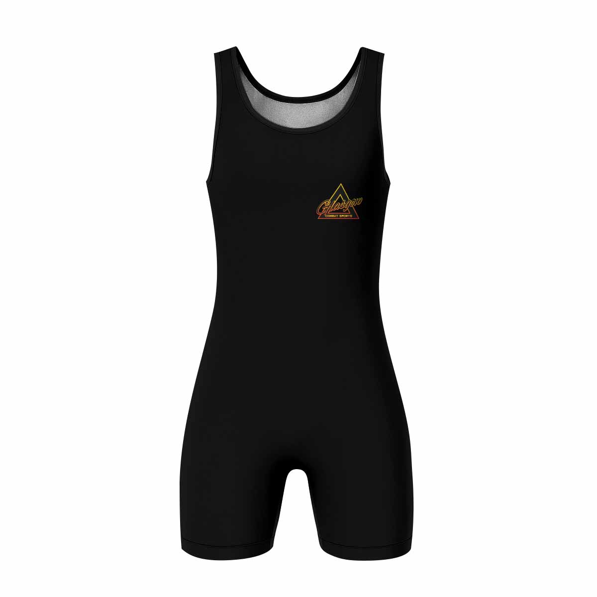 White Ranked Cthulhu Wrestling Singlet – front view mockup 