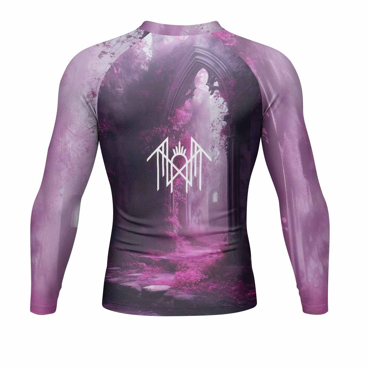 Wings of Death Men's Rash Guard Long Sleeve - back view mockup 