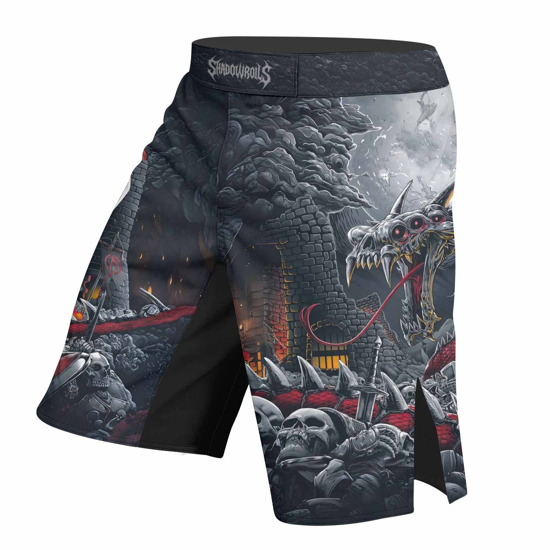Wrath of the Undying Fight Shorts – right side mockup