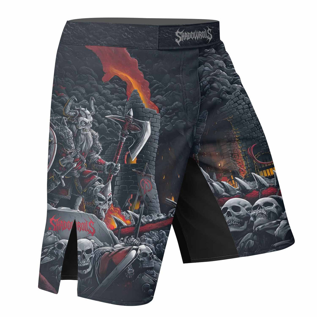 Wrath of the Undying Fight Shorts – right side mockup