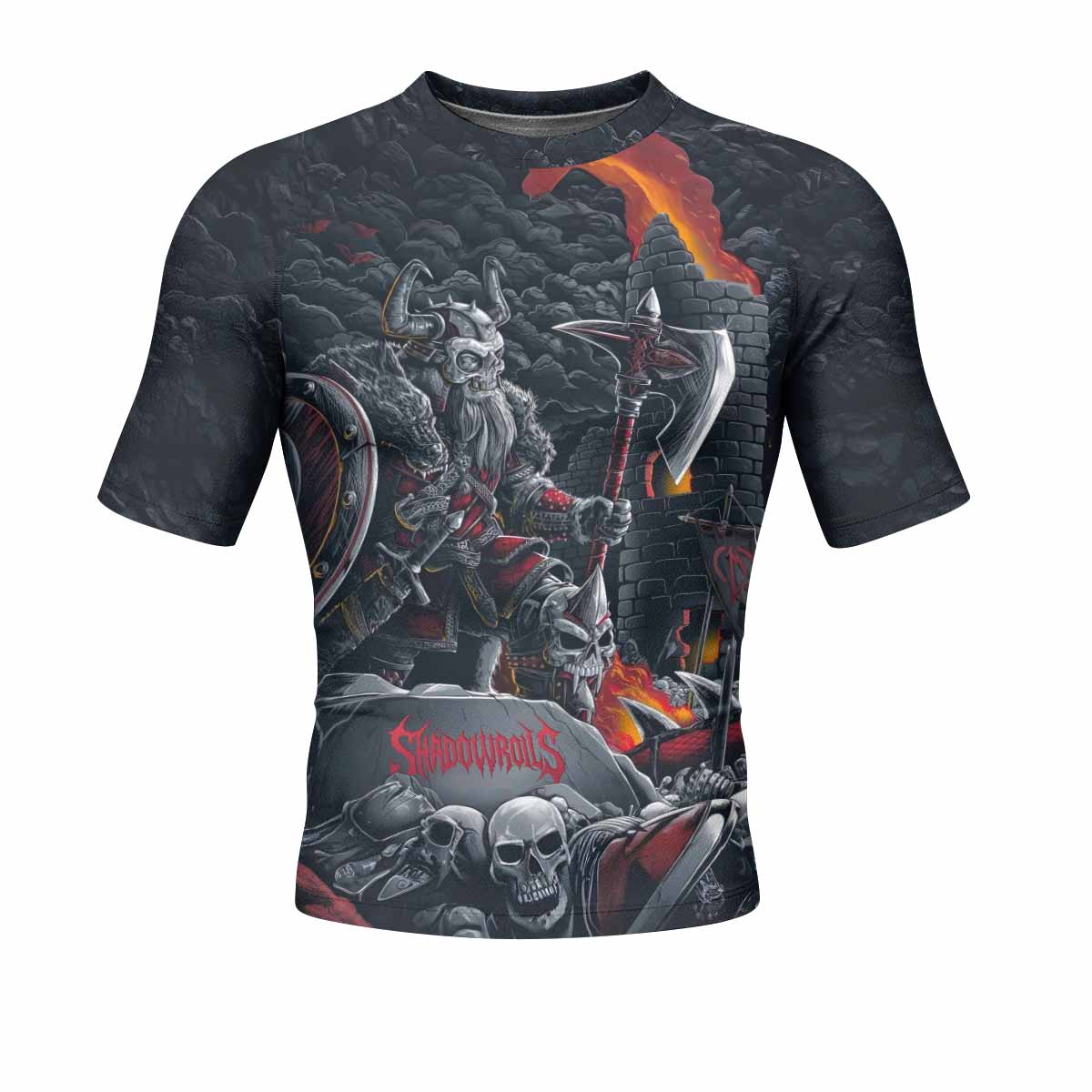 Wrath of the Undying Men’s Short Sleeve Rash Guard - front view mockup