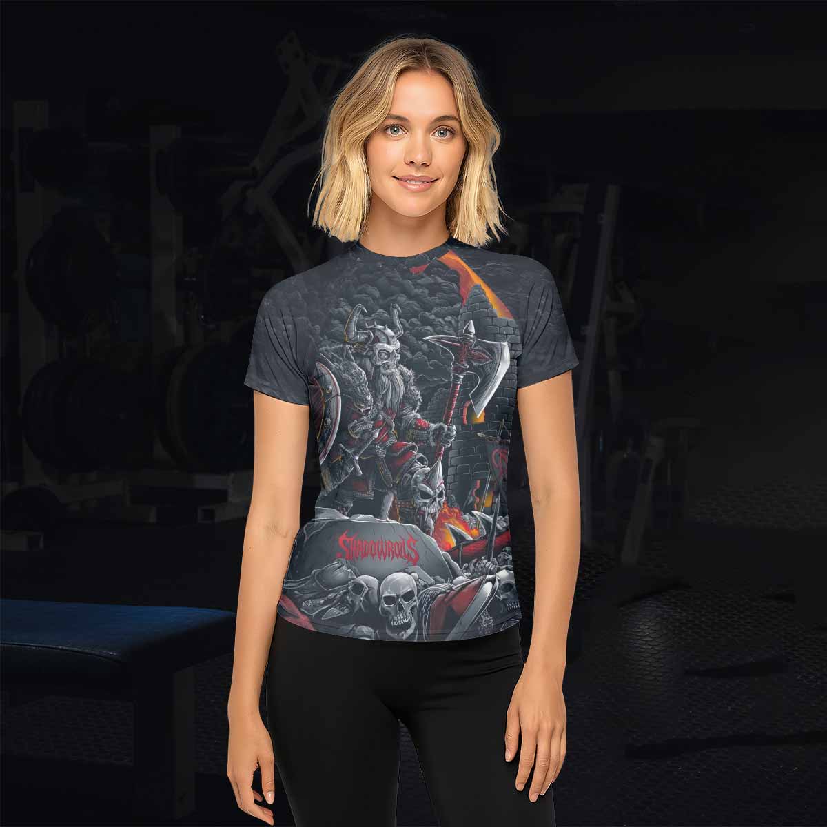 Wrath of the Undying Women’s Short Sleeve Rash Guard - lifestyle view