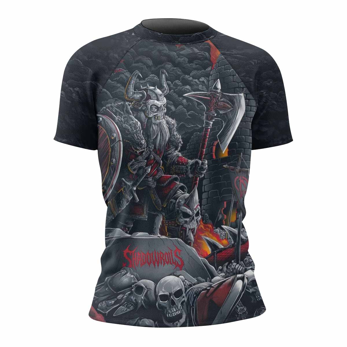 Wrath of the Undying Women’s Short Sleeve Rash Guard - front view mockup