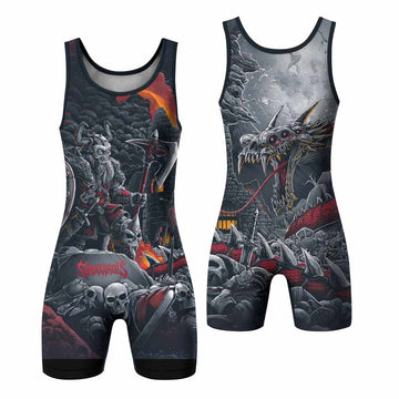 Wrath of the Undying Wrestling Singlet - front and back view