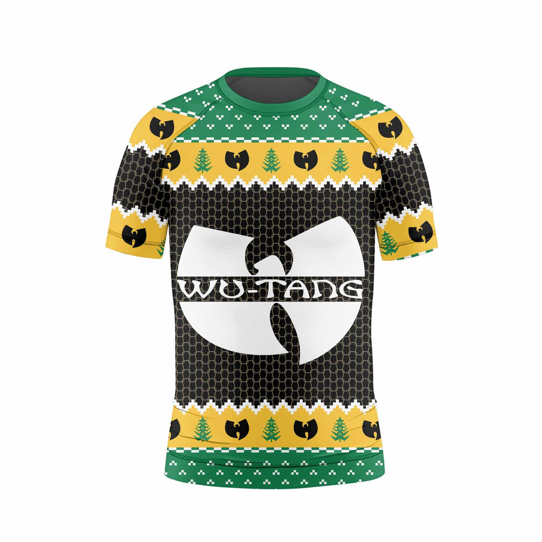 Wu-Tang Clan Ugly Kids Rash Guard Short Sleeve - front and back view