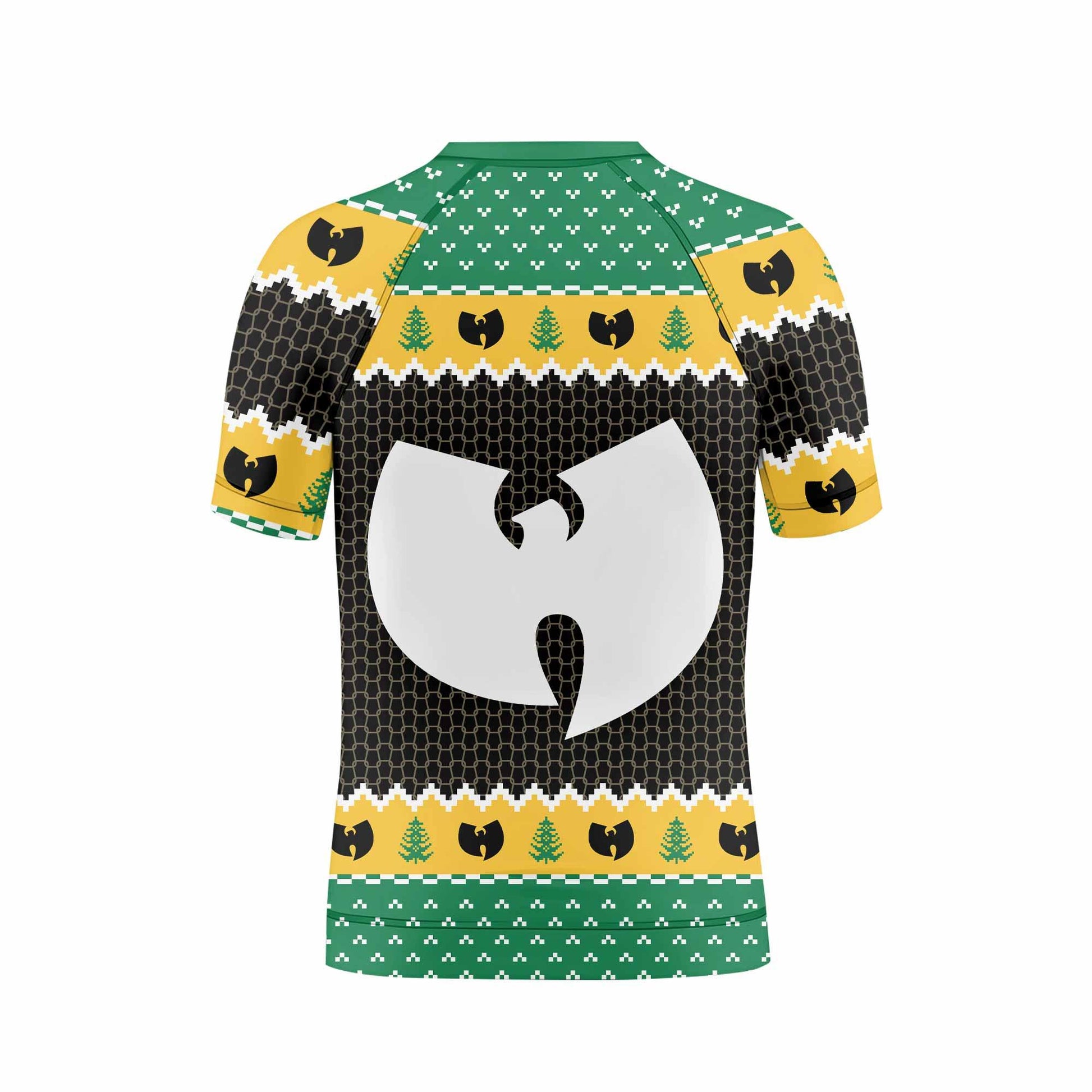 Wu-Tang Clan Ugly Kids Rash Guard Short Sleeve - back view mockup