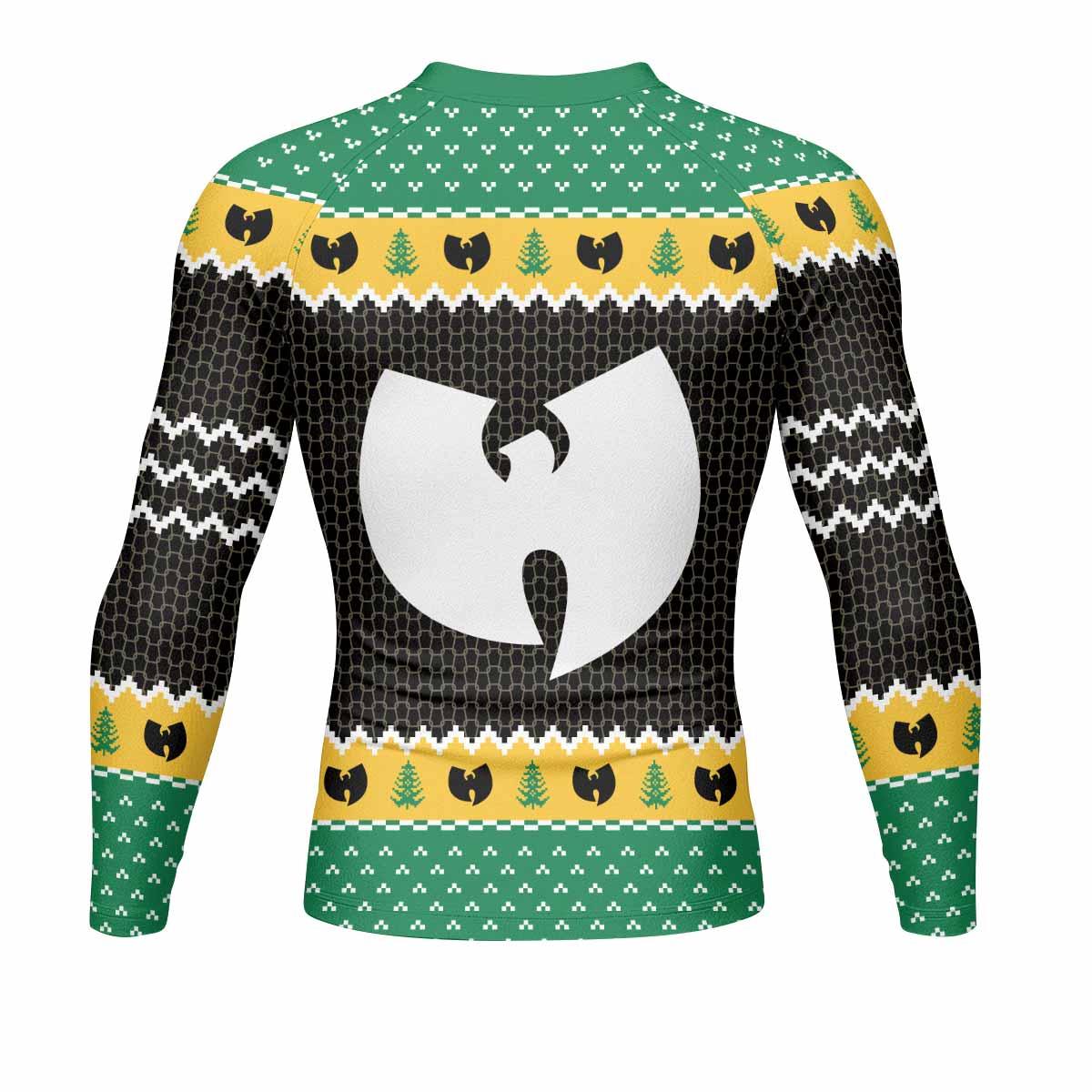 Wu-Tang Clan Ugly Men's Rash Guard Long Sleeve - back view mockup