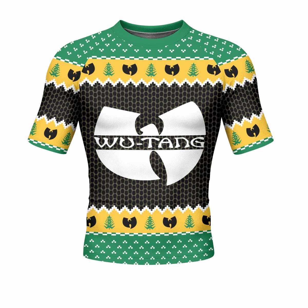 Wu-Tang Clan Ugly Men's Rash Guard Short Sleeve - front view mockup