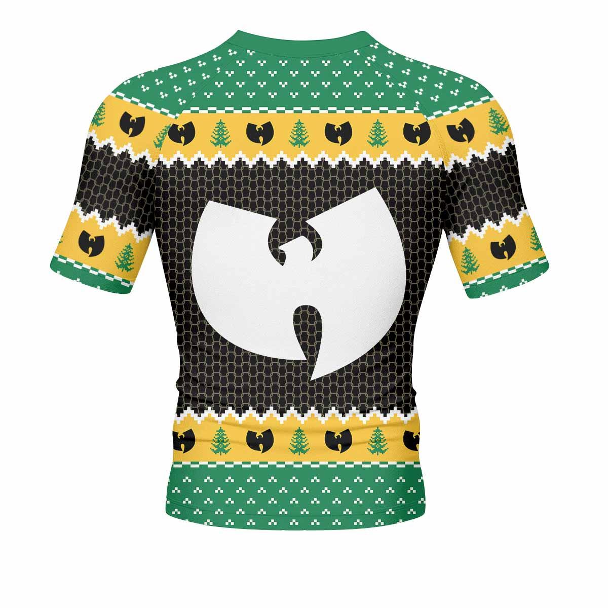 Wu-Tang Clan Ugly Men's Rash Guard Short Sleeve - back view mockup