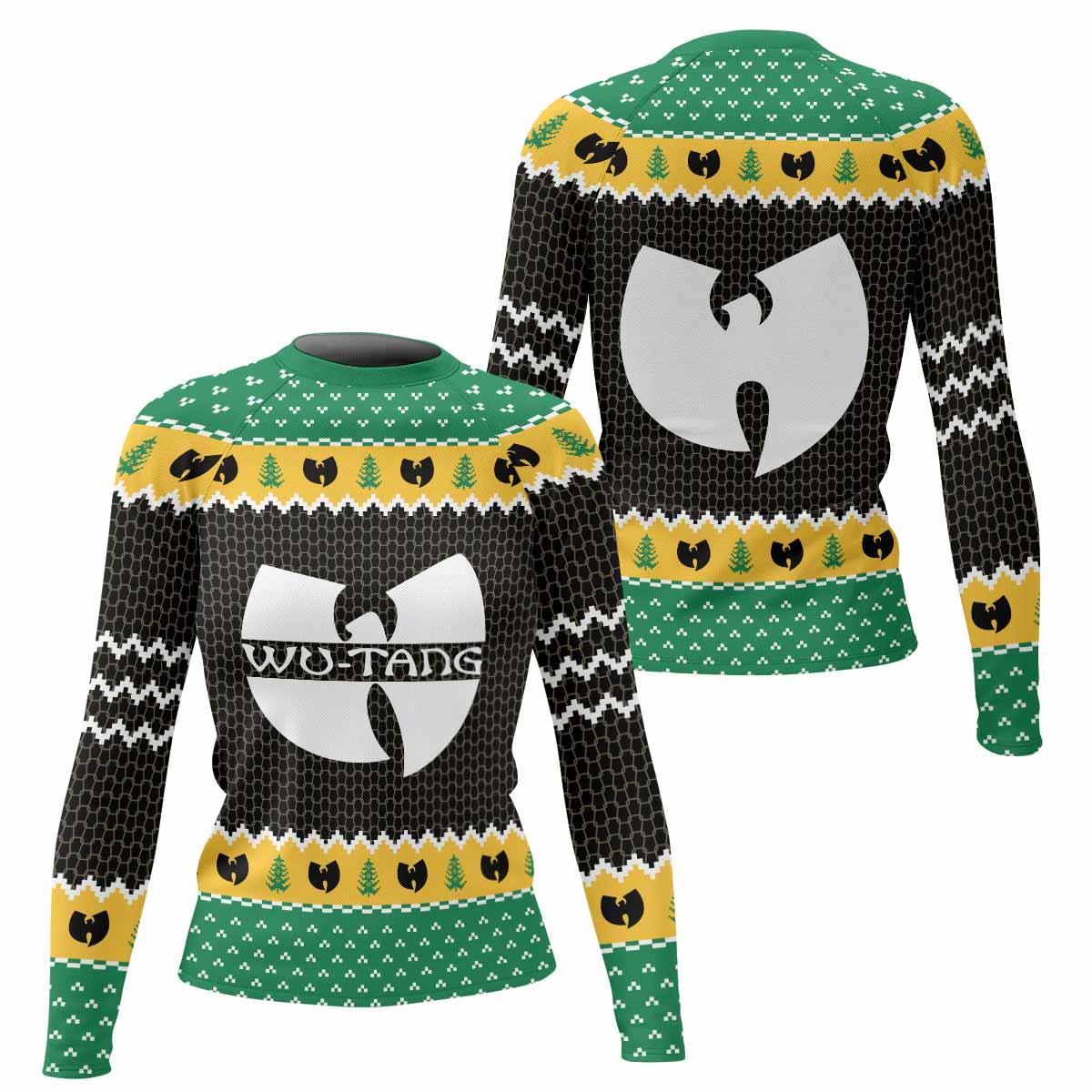Wu-Tang Clan Ugly Women's Rash Guard Long Sleeve - front and back view
