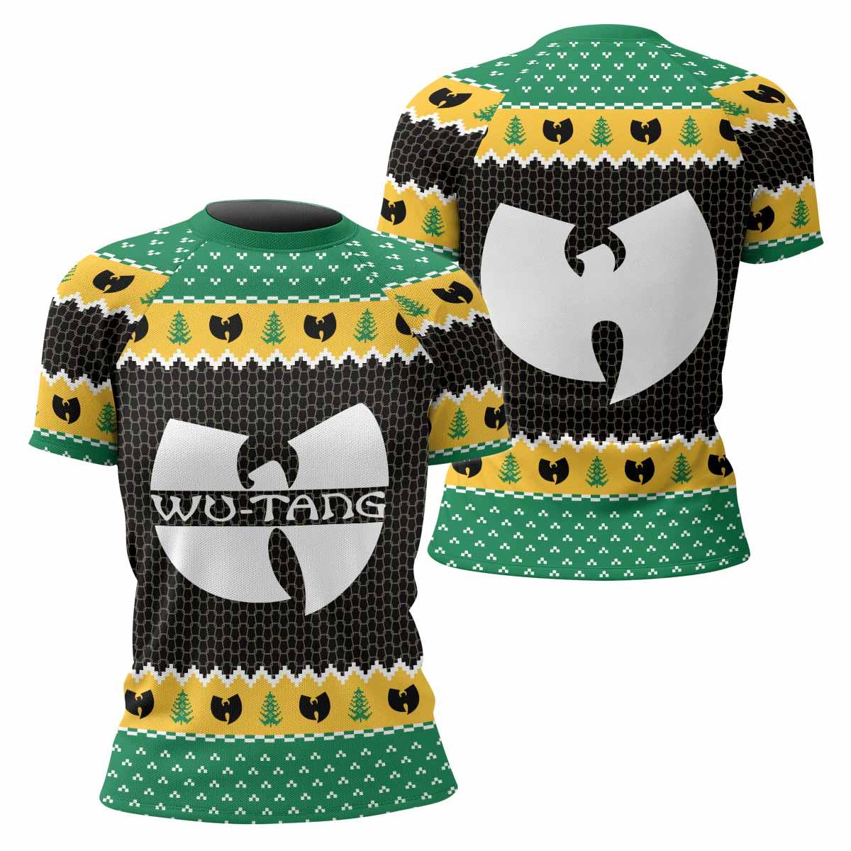 Wu-Tang Clan Ugly Women's Rash Guard Short Sleeve - front and back view