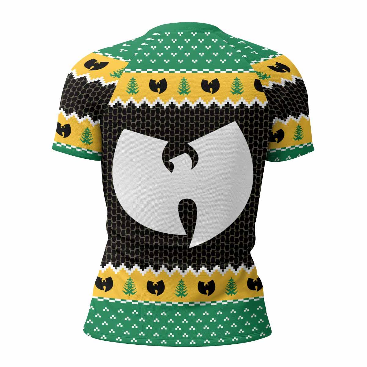 Wu-Tang Clan Ugly Women's Rash Guard Short Sleeve - back view mockup