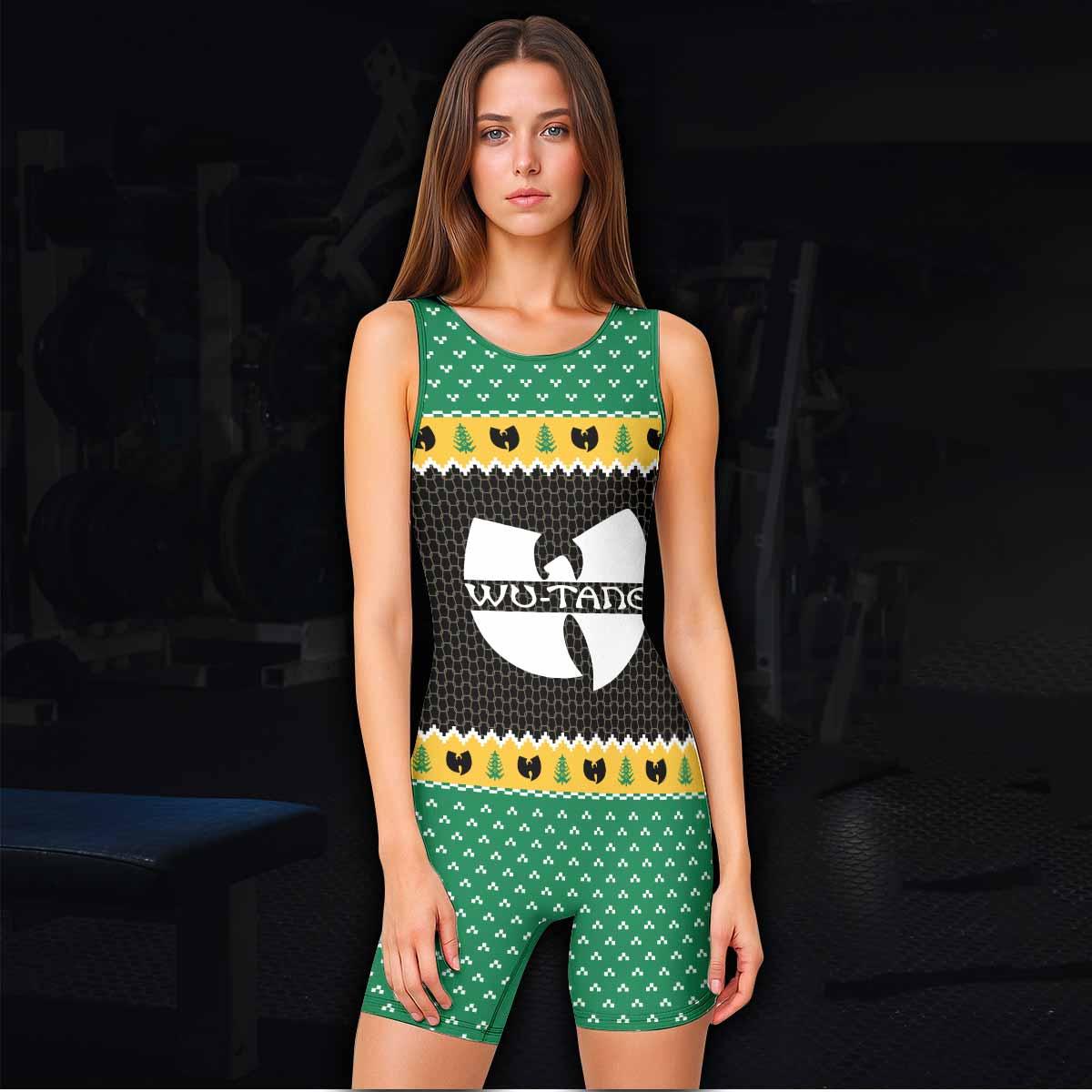 Wu-Tang Clan Ugly Wrestling Singlet - women's lifestyle view