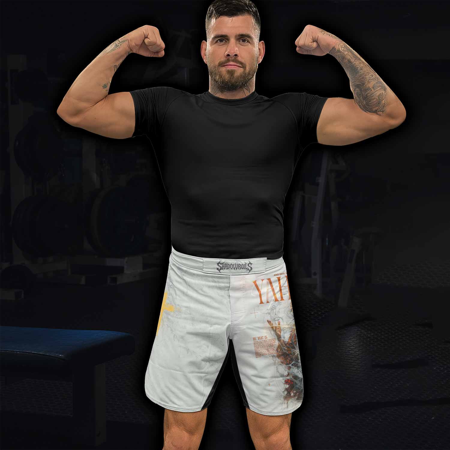 Yahweh I Am That I Am Fight Shorts - lifestyle view